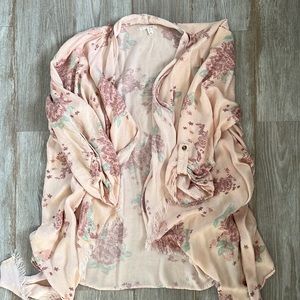 Pink floral Kimono